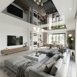 Zdjęcie przedstawia sufit napinany